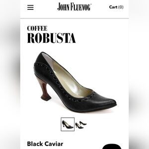 John Fluevog Coffee Robusta size 8 Pump
